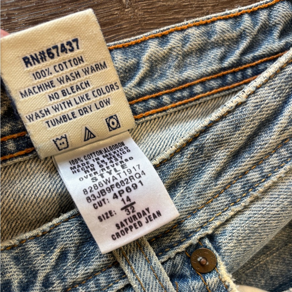 VINTAGE Ralph Lauren Polo Jeans Co Cropped Saturday Jean 14 straight leg cropped - Picture 4 of 9